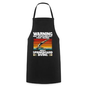 Springboard Diving Diving Diving Divers - Cooking Apron - black - Front - AI Model Male 185 dark (185cm)