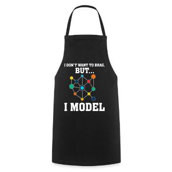 Je ne veux pas me vanter mais je modélise la modélisation des données - Tablier de cuisine - noir - Devant - AI Model Male 185 dark (185cm)