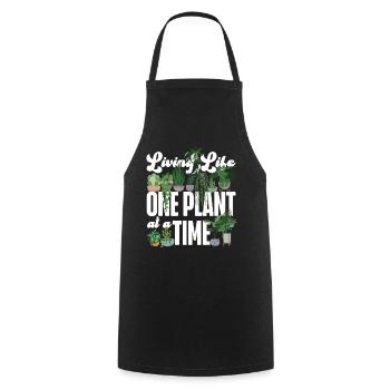 Plant Lover Gardening Living Life - Cooking Apron - black - Front - AI Model Male 185 dark (185cm)