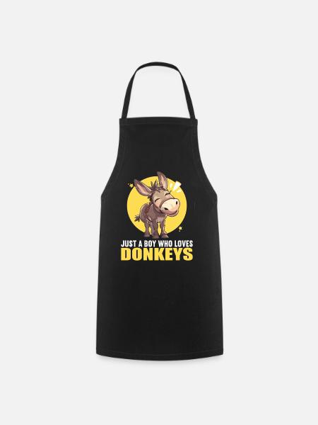 Donkey Esel - Kochschürze - Schwarz