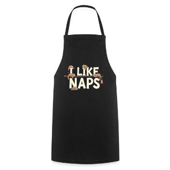 Sloth Sleep Funny Relax Outfit Nap - Cooking Apron - black - Front - AI Model Male 185 dark (185cm)