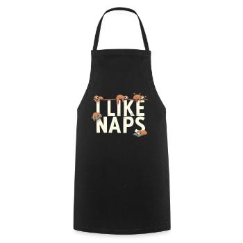 Sloth Sleep Funny Relax Outfit Nap - Cooking Apron - black - Front - AI Model Male 185 dark (185cm)