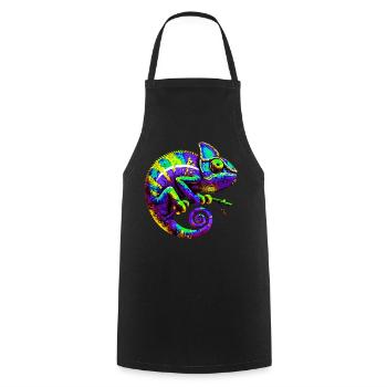 Caméléon - Tablier de cuisine - noir - Devant - AI Model Male 185 dark (185cm)