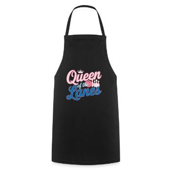 Queen of Lanes Bowling Woman Passion - Cooking Apron - black - Front - AI Model Male 185 dark (185cm)