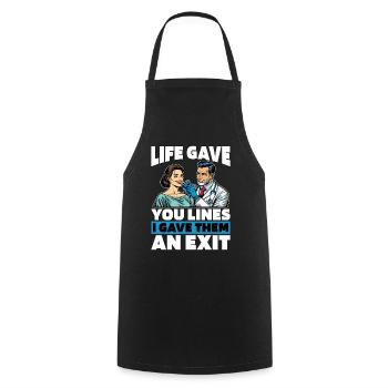 Plastic Surgery Life Gave You Lines Cosmetic Nurse - Cooking Apron - black - Front - AI Model Male 185 dark (185cm)