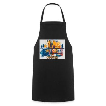 Je peux pas j'ai chantier - Tablier de cuisine - noir - Devant - AI Model Male 185 dark (185cm)