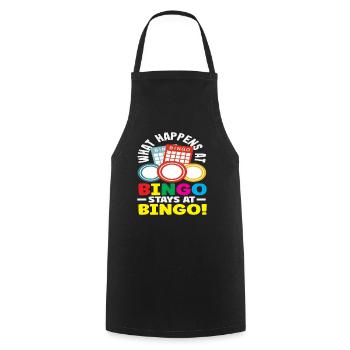 Bingo amusant pour les joueurs de bingo - Tablier de cuisine - noir - Devant - AI Model Male 185 dark (185cm)