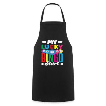 Bingo Mon Joueur de Porte-Bonheur - Tablier de cuisine - noir - Devant - AI Model Male 185 dark (185cm)