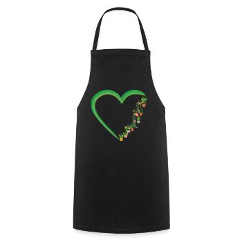 Plant Lover Gardening Heart - Cooking Apron - black - Front - AI Model Male 185 dark (185cm)