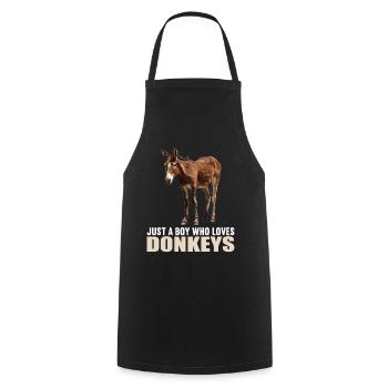 Donkey Esel - Kochschürze - Schwarz - Vorne - AI Model Male 185 dark (185cm)