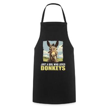 Donkey Esel - Kochschürze - Schwarz - Vorne - AI Model Male 185 dark (185cm)