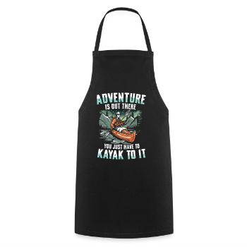 Adventure Awaits You: Kayaking Experience in the - Cooking Apron - black - Front - AI Model Male 185 dark (185cm)