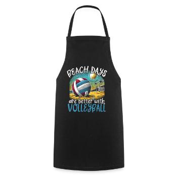 Volleyball de plage Volley-ball Joueurs de volley-ball - Tablier de cuisine - noir - Devant - AI Model Male 185 dark (185cm)