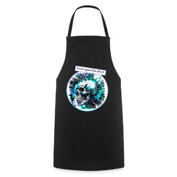 Conquistador - Tablier de cuisine - noir - Devant - AI Model Male 185 dark (185cm)