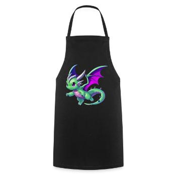 Dragon - Cooking Apron - black - Front - AI Model Male 185 dark (185cm)