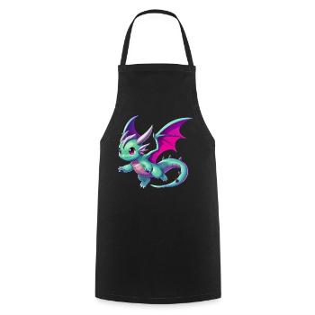Dragon - Cooking Apron - black - Front - AI Model Male 185 dark (185cm)