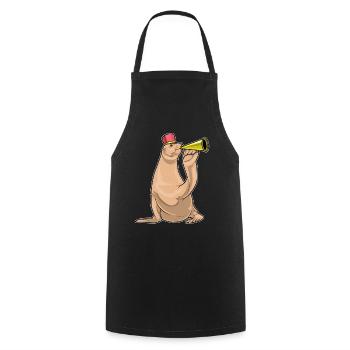 Seal Musician Trumpet Music - Cooking Apron - black - Front - AI Model Male 185 dark (185cm)