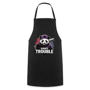 Gangster Panda Panda Panda Ours Pandas - Tablier de cuisine - noir - Devant - AI Model Male 185 dark (185cm)