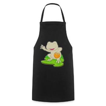 Frosch Basketballspieler Basketball - Kochschürze - Schwarz - Vorne - AI Model Male 185 dark (185cm)