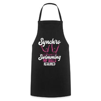 Synchronschwimmen Synchro Schwimmer - Kochschürze - Schwarz - Vorne - AI Model Male 185 dark (185cm)