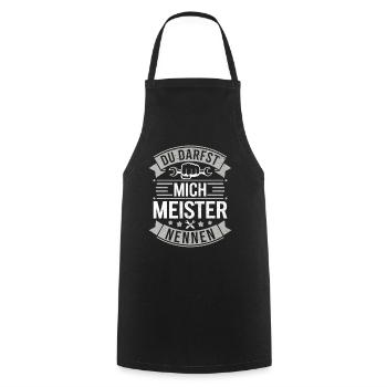 Meister Meisterprüfung Handwerk Handwerker Meister - Kochschürze - Schwarz - Vorne - AI Model Male 185 dark (185cm)