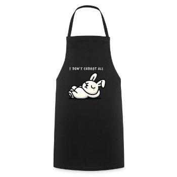 I don't carrot all relaxed bunny - Cooking Apron - black - Front - AI Model Male 185 dark (185cm)