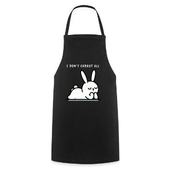 I don't carrot all relaxed bunny - Cooking Apron - black - Front - AI Model Male 185 dark (185cm)