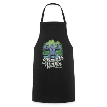 Power Within You: Discover the Strength of the Gorilla In - Cooking Apron - black - Front - AI Model Male 185 dark (185cm)
