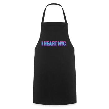 Neon Heart NYC Retro Typography - Cooking Apron - black - Front - AI Model Male 185 dark (185cm)