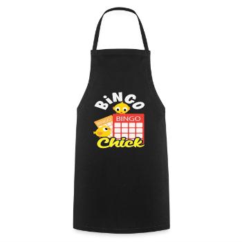 Bingo Chick Player Bingo Player Fun - Tablier de cuisine - noir - Devant - AI Model Male 185 dark (185cm)