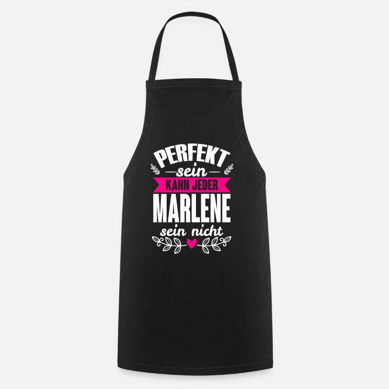 Marlene - Perfekt Sein Kann Jeder Marlene Nicht - Kochschürze - Schwarz