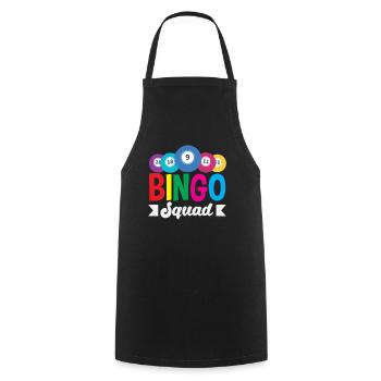 Bingo Squad pour les joueurs de bingo - Tablier de cuisine - noir - Devant - AI Model Male 185 dark (185cm)