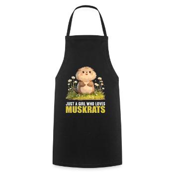 Rat musqué - Tablier de cuisine - noir - Devant - AI Model Male 185 dark (185cm)