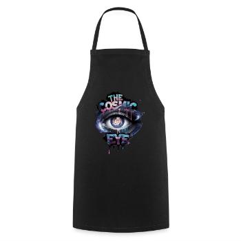 L’Oeil Cosmique Street Art Vision Cosmique - Tablier de cuisine - noir - Devant - AI Model Male 185 dark (185cm)