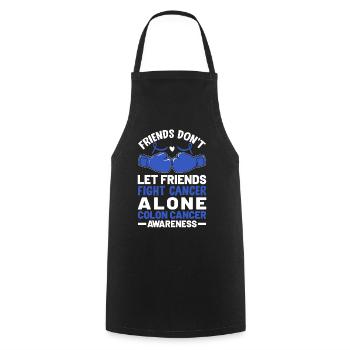Les amis ne laissent pas leurs amis combattre le cancer seuls - Tablier de cuisine - noir - Devant - AI Model Male 185 dark (185cm)
