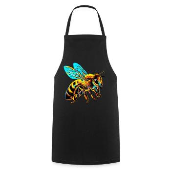 Abeille - Tablier de cuisine - noir - Devant - AI Model Male 185 dark (185cm)