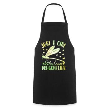 Funny Dragonfly Girls Entomologist Flying Insect - Cooking Apron - black - Front - AI Model Male 185 dark (185cm)