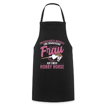 Hobby Horsing Hobby Horse Horse Horse Riding - Cooking Apron - black - Front - AI Model Male 185 dark (185cm)