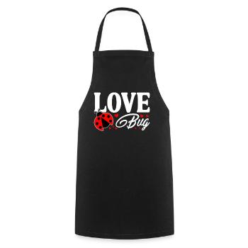 Love Bug Funny Ladybug Entomologist Coccinellidae - Cooking Apron - black - Front - AI Model Male 185 dark (185cm)