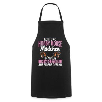Hobby Horsing Hobby Horse Horse Horse Riding - Cooking Apron - black - Front - AI Model Male 185 dark (185cm)