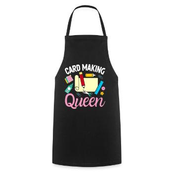 Cardmaking Funny Crafting Handicraft Paper - Cooking Apron - black - Front - AI Model Male 185 dark (185cm)