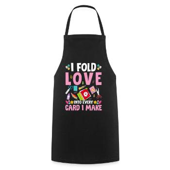 Cardmaking Hobbyist Funny Crafting Scrapbooking - Cooking Apron - black - Front - AI Model Male 185 dark (185cm)