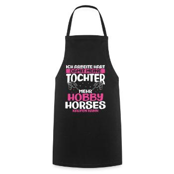 Hobby Horsing Hobby Cheval Cheval Équitation - Tablier de cuisine - noir - Devant - AI Model Male 185 dark (185cm)
