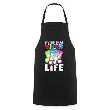 Live the Bingo Life in Style - Cooking Apron - black - Front - AI Model Male 185 dark (185cm)