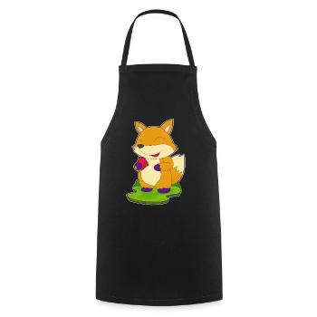 Fuchs Poker Pokerkarten - Kochschürze - Schwarz - Vorne - AI Model Male 185 dark (185cm)