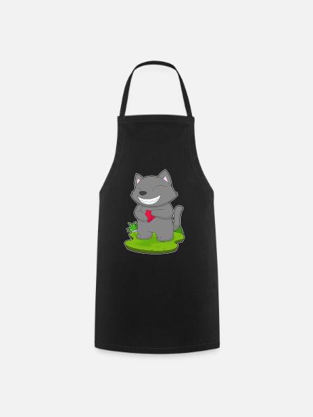 Katze Poker Pokerkarten - Kochschürze - Schwarz