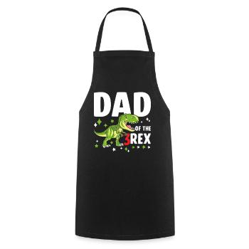 Dad Of The 3 Rex Funny Dad Three Year Old - Cooking Apron - black - Front - AI Model Male 185 dark (185cm)