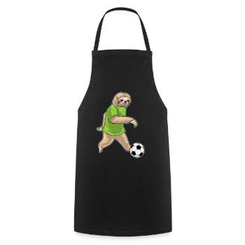 Faultier Fußballspieler Fußball - Kochschürze - Schwarz - Vorne - AI Model Male 185 dark (185cm)