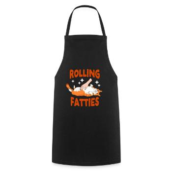 Rolling Fatties Lustige Katzenliebhaber Kätzchen - Kochschürze - Schwarz - Vorne - AI Model Male 185 dark (185cm)