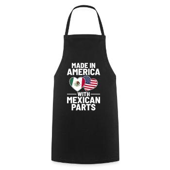 Made In America With Mexican Parts USA Mexico - Cooking Apron - black - Front - AI Model Male 185 dark (185cm)